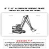 6 X 12 Full Size Aluminum License Plate for Cars and Trucks  Thumbnail