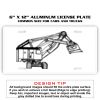 6 X 12 Full Size Aluminum License Plate for Cars and Trucks  Thumbnail