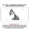 6 X 12 Full Size Aluminum License Plate for Cars and Trucks  Thumbnail