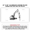 6 X 12 Full Size Aluminum License Plate for Cars and Trucks  Thumbnail