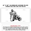 6 X 12 Full Size Aluminum License Plate for Cars and Trucks  Thumbnail