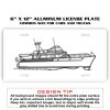 6 X 12 Full Size Aluminum License Plate for Cars and Trucks  Thumbnail