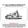 6 X 12 Full Size Aluminum License Plate for Cars and Trucks  Thumbnail
