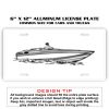 6 X 12 Full Size Aluminum License Plate for Cars and Trucks  Thumbnail