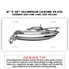 6 X 12 Full Size Aluminum License Plate for Cars and Trucks  Thumbnail