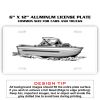 6 X 12 Full Size Aluminum License Plate for Cars and Trucks  Thumbnail