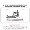 6 X 12 Full Size Aluminum License Plate for Cars and Trucks  Thumbnail