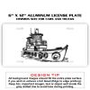 6 X 12 Full Size Aluminum License Plate for Cars and Trucks  Thumbnail