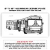 6 X 12 Full Size Aluminum License Plate for Cars and Trucks  Thumbnail