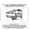 6 X 12 Full Size Aluminum License Plate for Cars and Trucks  Thumbnail