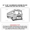 6 X 12 Full Size Aluminum License Plate for Cars and Trucks  Thumbnail