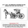 6 X 12 Full Size Aluminum License Plate for Cars and Trucks  Thumbnail