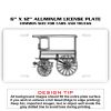 6 X 12 Full Size Aluminum License Plate for Cars and Trucks  Thumbnail