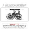 6 X 12 Full Size Aluminum License Plate for Cars and Trucks  Thumbnail