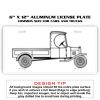 6 X 12 Full Size Aluminum License Plate for Cars and Trucks  Thumbnail