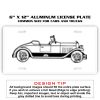 6 X 12 Full Size Aluminum License Plate for Cars and Trucks  Thumbnail
