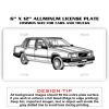 6 X 12 Full Size Aluminum License Plate for Cars and Trucks  Thumbnail