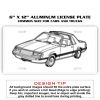 6 X 12 Full Size Aluminum License Plate for Cars and Trucks  Thumbnail