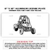6 X 12 Full Size Aluminum License Plate for Cars and Trucks  Thumbnail