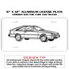 6 X 12 Full Size Aluminum License Plate for Cars and Trucks  Thumbnail