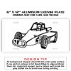 6 X 12 Full Size Aluminum License Plate for Cars and Trucks  Thumbnail