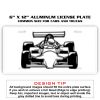 6 X 12 Full Size Aluminum License Plate for Cars and Trucks  Thumbnail