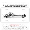 6 X 12 Full Size Aluminum License Plate for Cars and Trucks  Thumbnail