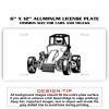 6 X 12 Full Size Aluminum License Plate for Cars and Trucks  Thumbnail