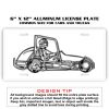 6 X 12 Full Size Aluminum License Plate for Cars and Trucks  Thumbnail
