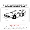 6 X 12 Full Size Aluminum License Plate for Cars and Trucks  Thumbnail