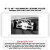 6 X 12 Full Size Aluminum License Plate for Cars and Trucks  Thumbnail