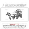 6 X 12 Full Size Aluminum License Plate for Cars and Trucks  Thumbnail