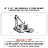 6 X 12 Full Size Aluminum License Plate for Cars and Trucks  Thumbnail