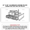 6 X 12 Full Size Aluminum License Plate for Cars and Trucks  Thumbnail