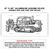 6 X 12 Full Size Aluminum License Plate for Cars and Trucks  Thumbnail