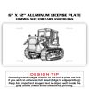 6 X 12 Full Size Aluminum License Plate for Cars and Trucks  Thumbnail