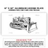 6 X 12 Full Size Aluminum License Plate for Cars and Trucks  Thumbnail