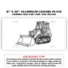 6 X 12 Full Size Aluminum License Plate for Cars and Trucks  Thumbnail