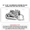 6 X 12 Full Size Aluminum License Plate for Cars and Trucks  Thumbnail