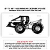 6 X 12 Full Size Aluminum License Plate for Cars and Trucks  Thumbnail