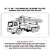 6 X 12 Full Size Aluminum License Plate for Cars and Trucks  Thumbnail