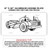 6 X 12 Full Size Aluminum License Plate for Cars and Trucks  Thumbnail