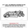 6 X 12 Full Size Aluminum License Plate for Cars and Trucks  Thumbnail