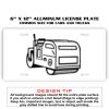 6 X 12 Full Size Aluminum License Plate for Cars and Trucks  Thumbnail