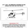 6 X 12 Full Size Aluminum License Plate for Cars and Trucks  Thumbnail