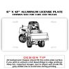 6 X 12 Full Size Aluminum License Plate for Cars and Trucks  Thumbnail