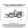 6 X 12 Full Size Aluminum License Plate for Cars and Trucks  Thumbnail