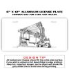 6 X 12 Full Size Aluminum License Plate for Cars and Trucks  Thumbnail