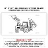 6 X 12 Full Size Aluminum License Plate for Cars and Trucks  Thumbnail