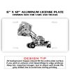 6 X 12 Full Size Aluminum License Plate for Cars and Trucks  Thumbnail